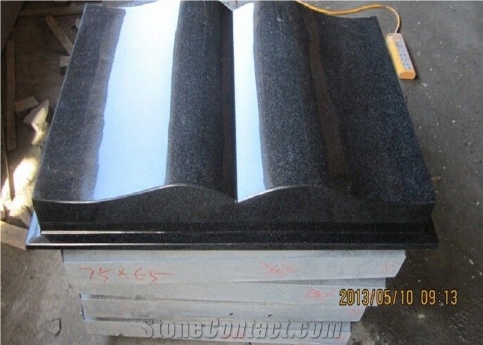 China Shanxi Black Absolute Black Granite Engraved Tombstones