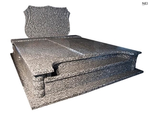 G418 Spray Wave White Grey Granite Western Style Monuments Tombstones