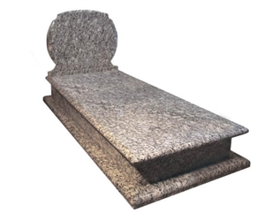 G418 Spray Wave White Grey Granite Western Style Monuments Tombstones