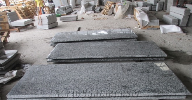 G418 Spray Wave White Grey Granite Western Style Monuments Tombstones