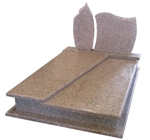 G664 Misty Brown Bainbrook Brown Pink Red Granite Double Monuments
