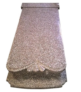 G664 Misty Brown Bainbrook Brown Pink Red Granite Double Monuments