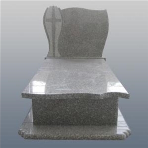 G664 Poland Monument Jewish Style Headstone Cross Tombstone