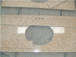 G682 Sunset Golden Yellow Rusty Misty Yellow Beige Granite Vanity Tops