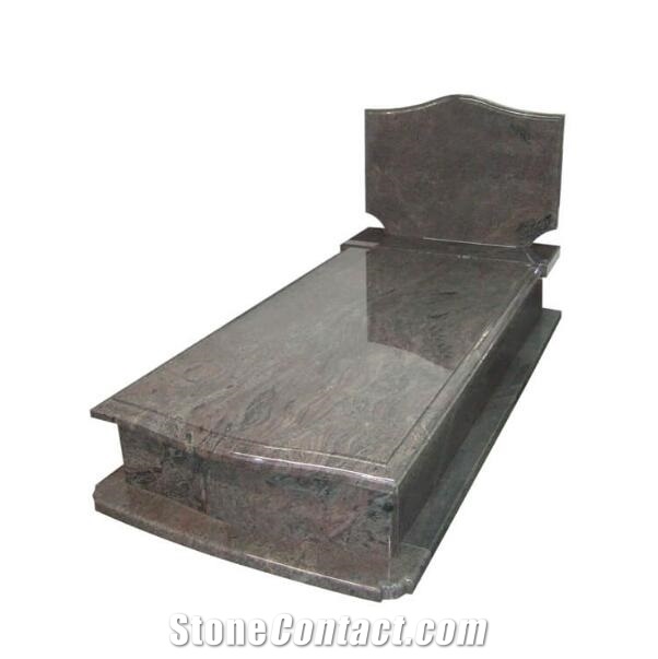 Himalayala Blue Granite Tombstone Single Double Monument