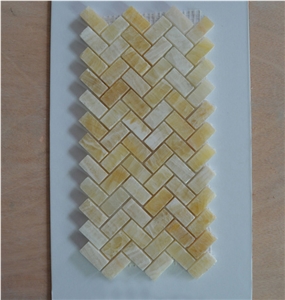 Honey Onyx Herringbone Mosaic Tiles Honey Onyx Herringbone Mosaic Tiles