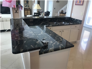 Matrix Titanium Prada Gold Cosmic Cosmos Black Granite Countertops