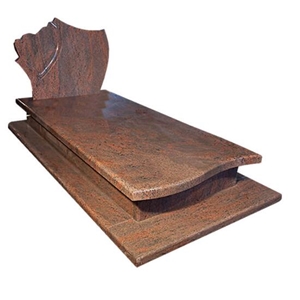 Multicolor Red Granite Tombstone Western, Jewish Style Monuments