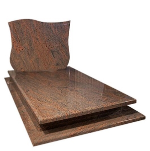 Multicolor Red Granite Tombstone Western, Jewish Style Monuments
