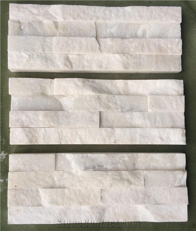 Crystal White Marble Ledge Stone