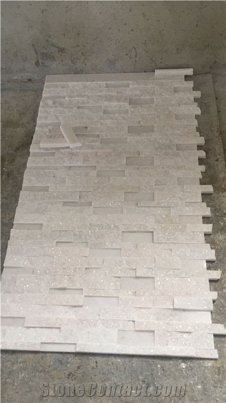 Crystal White Marble Ledge Stone