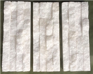 Crystal White Marble Ledge Stone