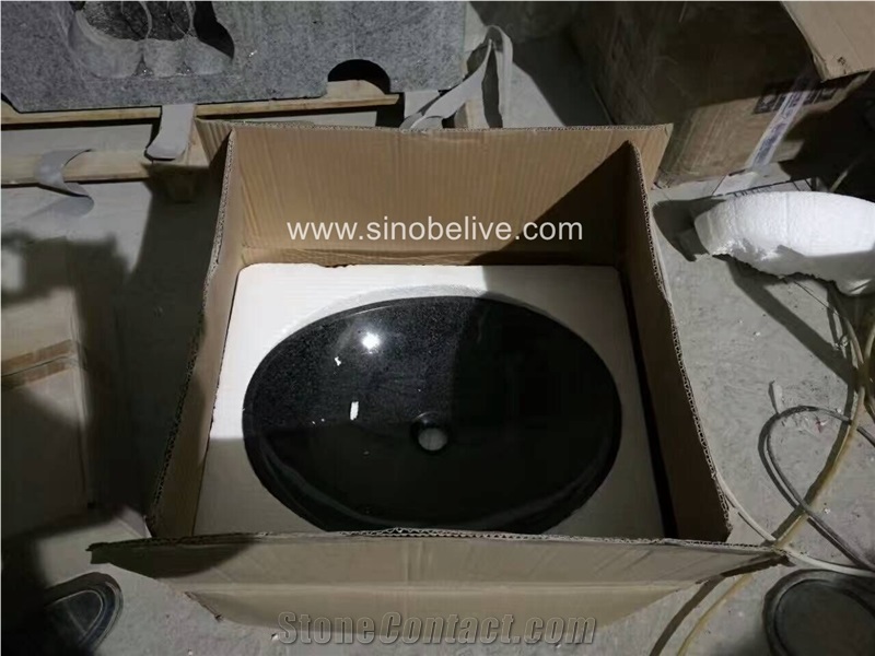 New Black Pearl Granite Vanity Tops with Sink
