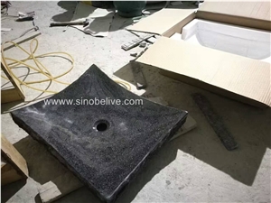 New Black Pearl Granite Vanity Tops with Sink