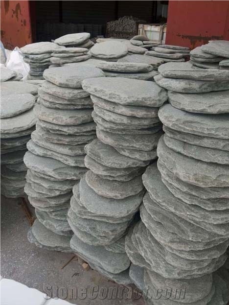 Grey Kavala Quartzite Tumbled Stepping Garden Stone