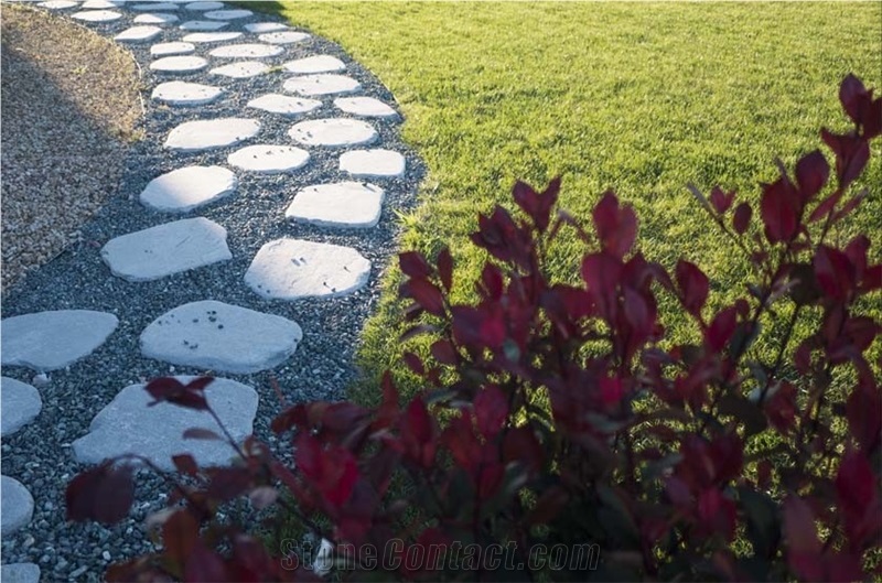 Grey Kavala Quartzite Tumbled Stepping Garden Stone