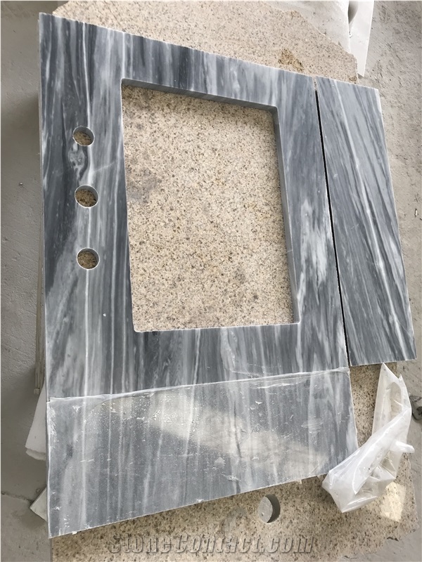 Bardiglio Nuvolato Classico Carrara Grey Marble Bathroom Vanity Tops