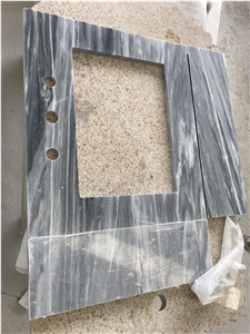 Bardiglio Nuvolato Classico Carrara Grey Marble Bathroom Vanity Tops