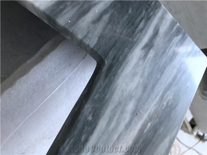 Bardiglio Nuvolato Classico Carrara Grey Marble Bathroom Vanity Tops