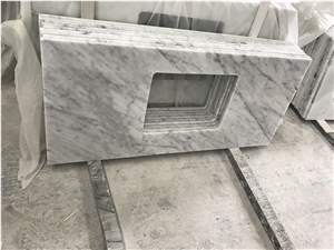Bianco Carrara Primavera Carrara White Grey Marble Kitchen Counertops