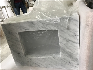 Bianco Carrara Primavera Carrara White Grey Marble Kitchen Counertops