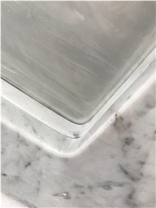 Bianco Carrara Primavera Carrara White Grey Marble Kitchen Counertops