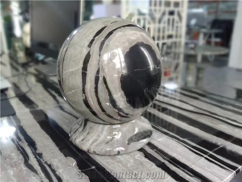 Black and Grey Nero Twilight Marble Table Sets,Fortune Ball