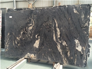 Black Cosmic Night Nebula Granite Polished Slabs Wall Floor Cladding