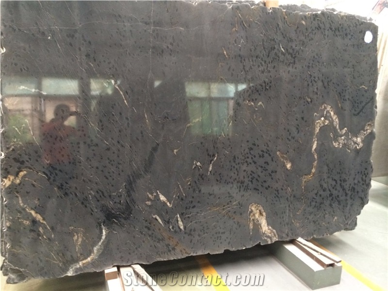 Black Cosmic Night Nebula Granite Polished Slabs Wall Floor Cladding