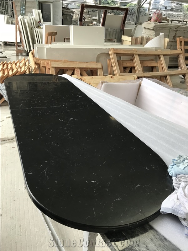 Black Nero Marquina Marble Bar Kitchen Counter Tops