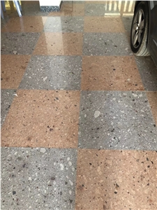 China Grey Porphyry Purple Point Gray Hemp Slabs,Floor Tiles