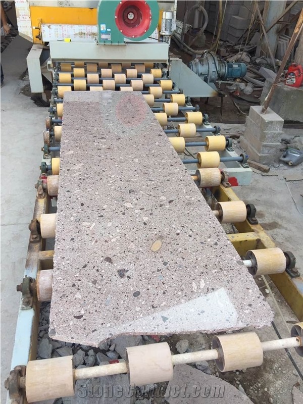 China Grey Porphyry Purple Point Gray Hemp Slabs,Floor Tiles