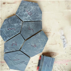 Chinese Jiangxi Black Slate Flagstone,Pavers