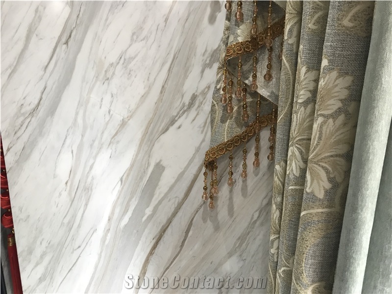 Greece Volakas White Marble Tv Background Wall Interior Design