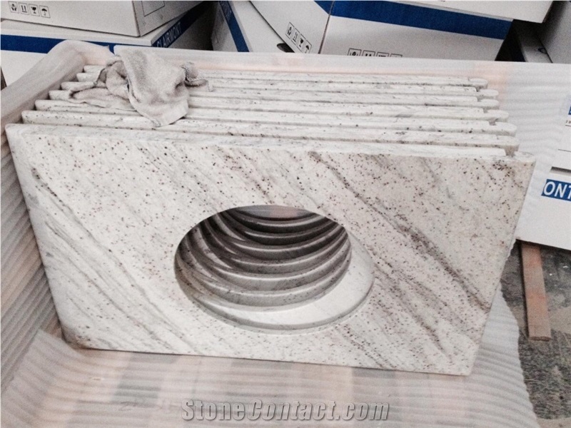New River White Granite River Vally Kitchen Countertops Bar Tops