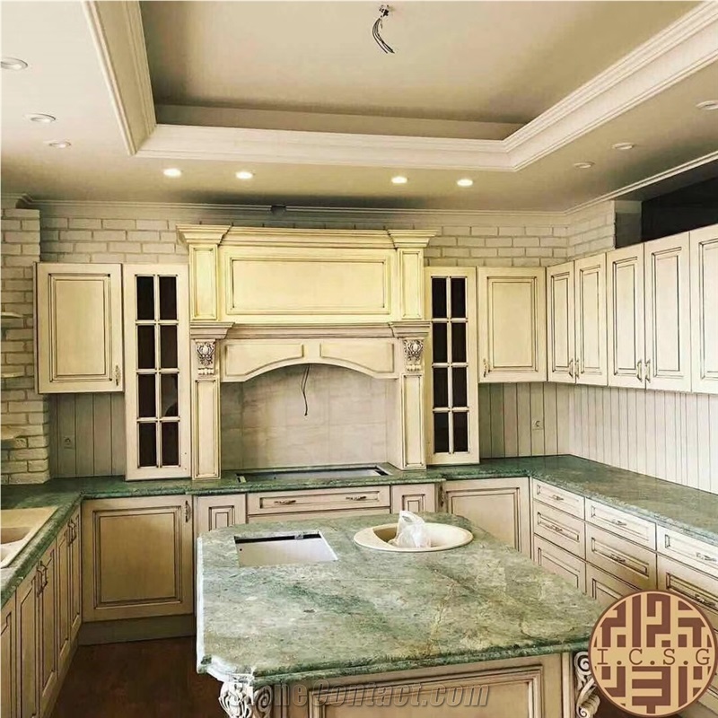 Peacock Atlantic Green Granite Slabs,Tiles