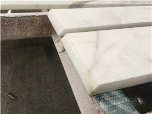 Polished Statuario Venato White Snowflake Marble Kitchen Countertops