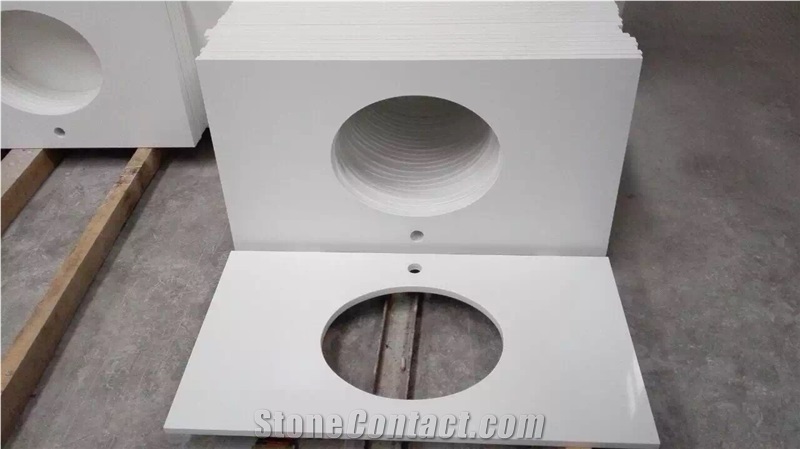 Thassos Crystal Absolute White Quartz Kitchen Countertops