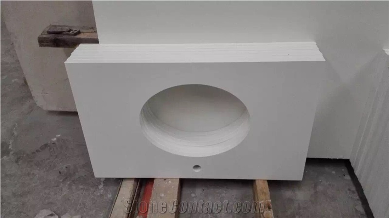 Thassos Crystal Absolute White Quartz Kitchen Countertops
