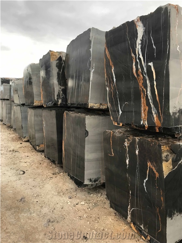 Sahara Black Marble Block, Tunisia Black Marble