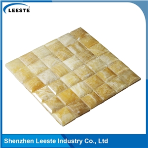 305x305mmx10mm/12"X12" X3/8"Mesh Size 3d Honey Onyx Mosaic