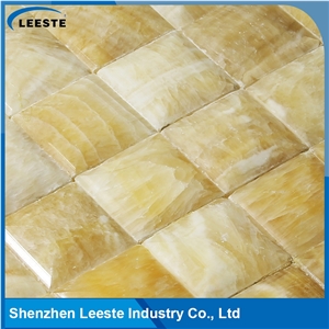 305x305mmx10mm/12"X12" X3/8"Mesh Size 3d Honey Onyx Mosaic