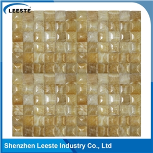 305x305mmx10mm/12"X12" X3/8"Mesh Size 3d Honey Onyx Mosaic