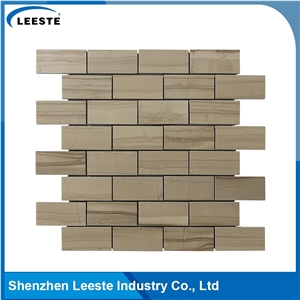 Athens Grey Marble Honed 1-1/2x3" Brick Mosaic Tiles
