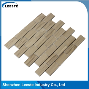 Athens Grey Marble Honed 1-1/2x3" Brick Mosaic Tiles