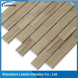 Athens Grey Marble Honed 1-1/2x3" Brick Mosaic Tiles
