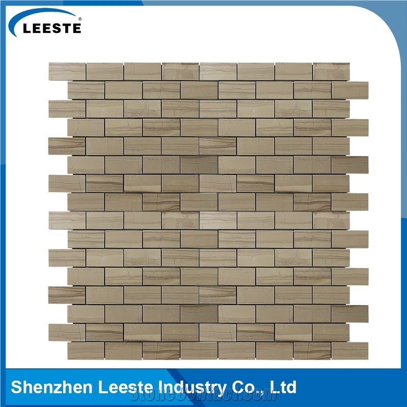 Athens Grey Marble Honed 1-1/2x3" Brick Mosaic Tiles