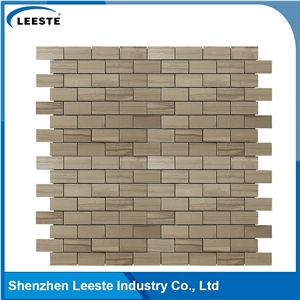 Athens Grey Marble Honed 1-1/2x3" Brick Mosaic Tiles