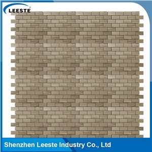 Athens Grey Marble Honed 1-1/2x3" Brick Mosaic Tiles