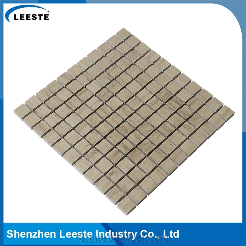 Athens Grey Marble Honed 1" Square Mosaic Tiles